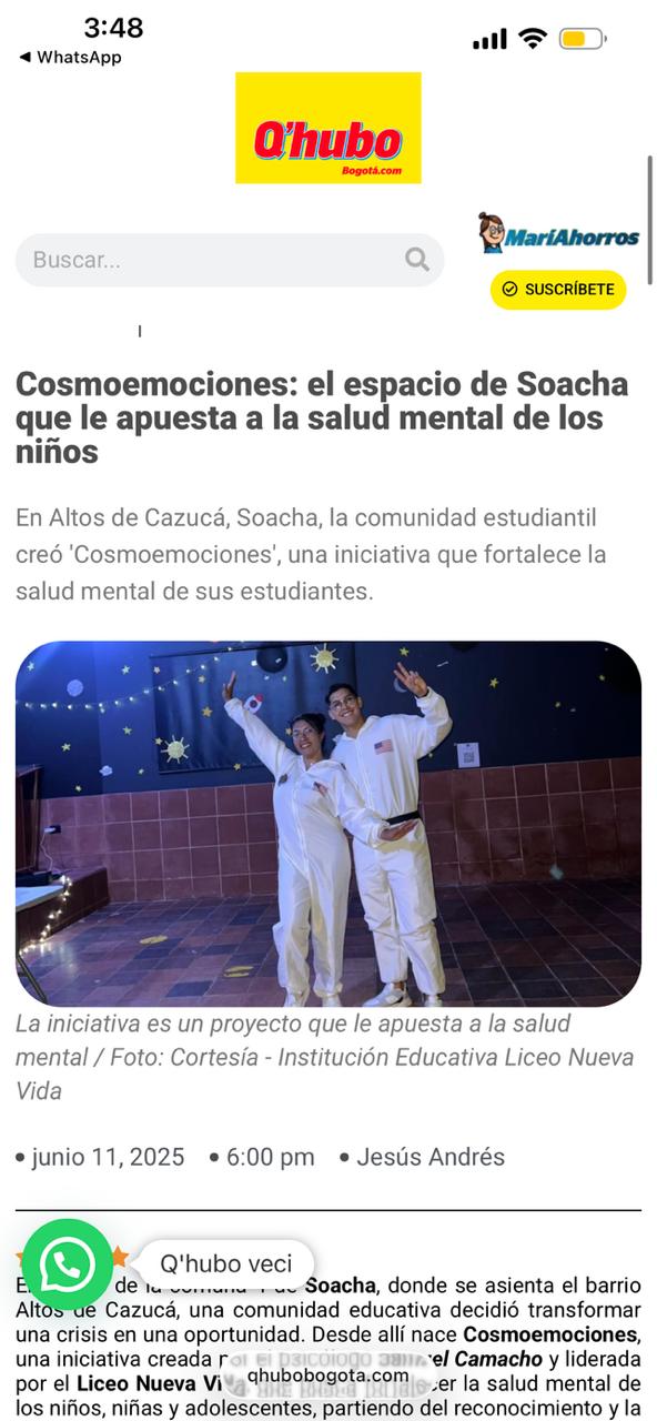 Artículo Q'hubo Bogotá