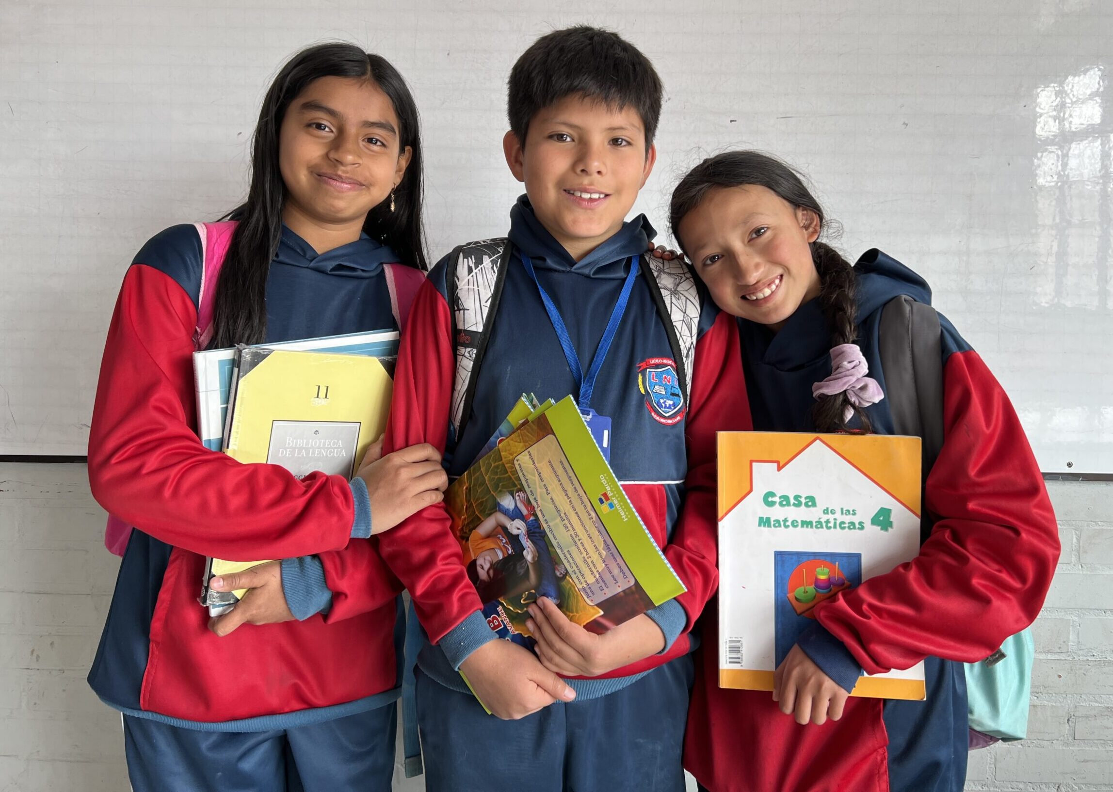 Estudiante del Liceo Nueva Vida en clase